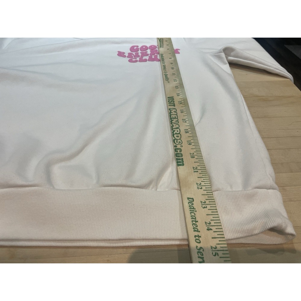 Better Together Good Energy Club White Sweatshirt Pink Lettering M - Picture 6 of 7